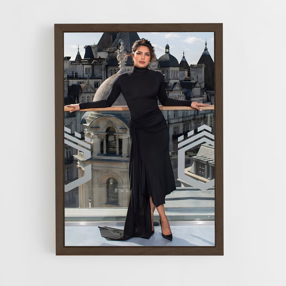 ap-priyanka chopra-9 cadre Bois foncé