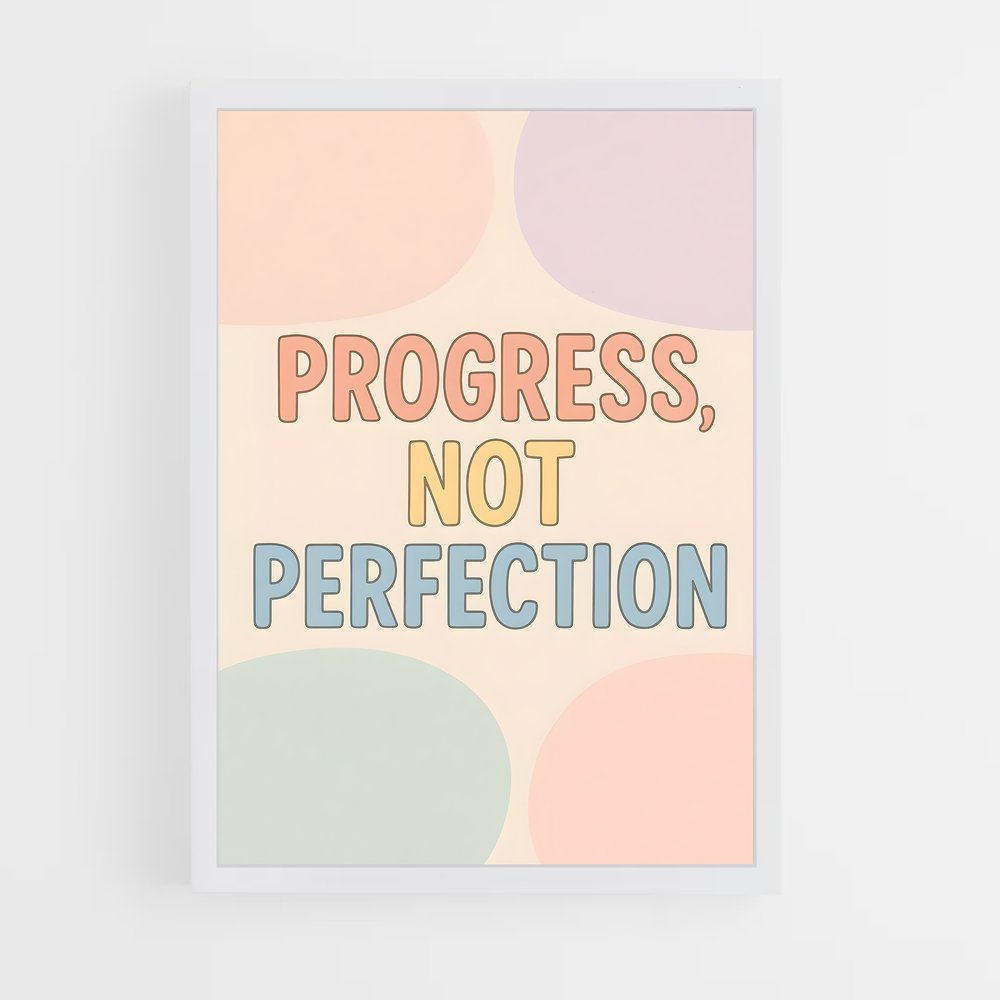 ap-progress not perfection-7 cadre Blanc