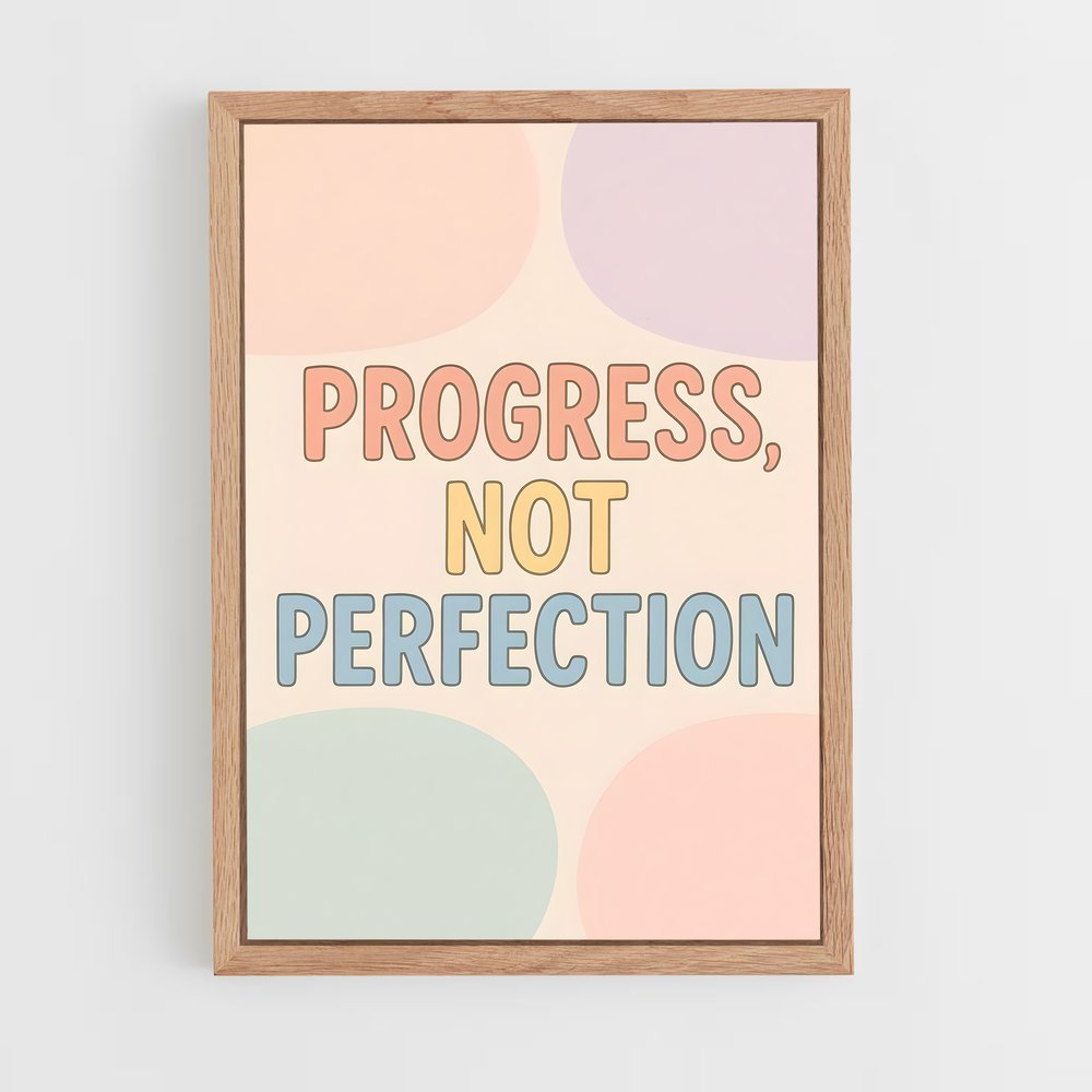 ap-progress not perfection-7 cadre Bois clair