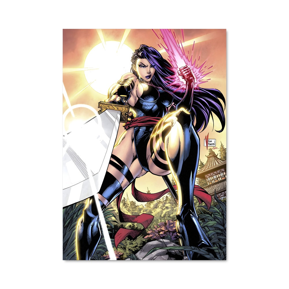 Poster Psylocke: L'Équilibre des Ombres