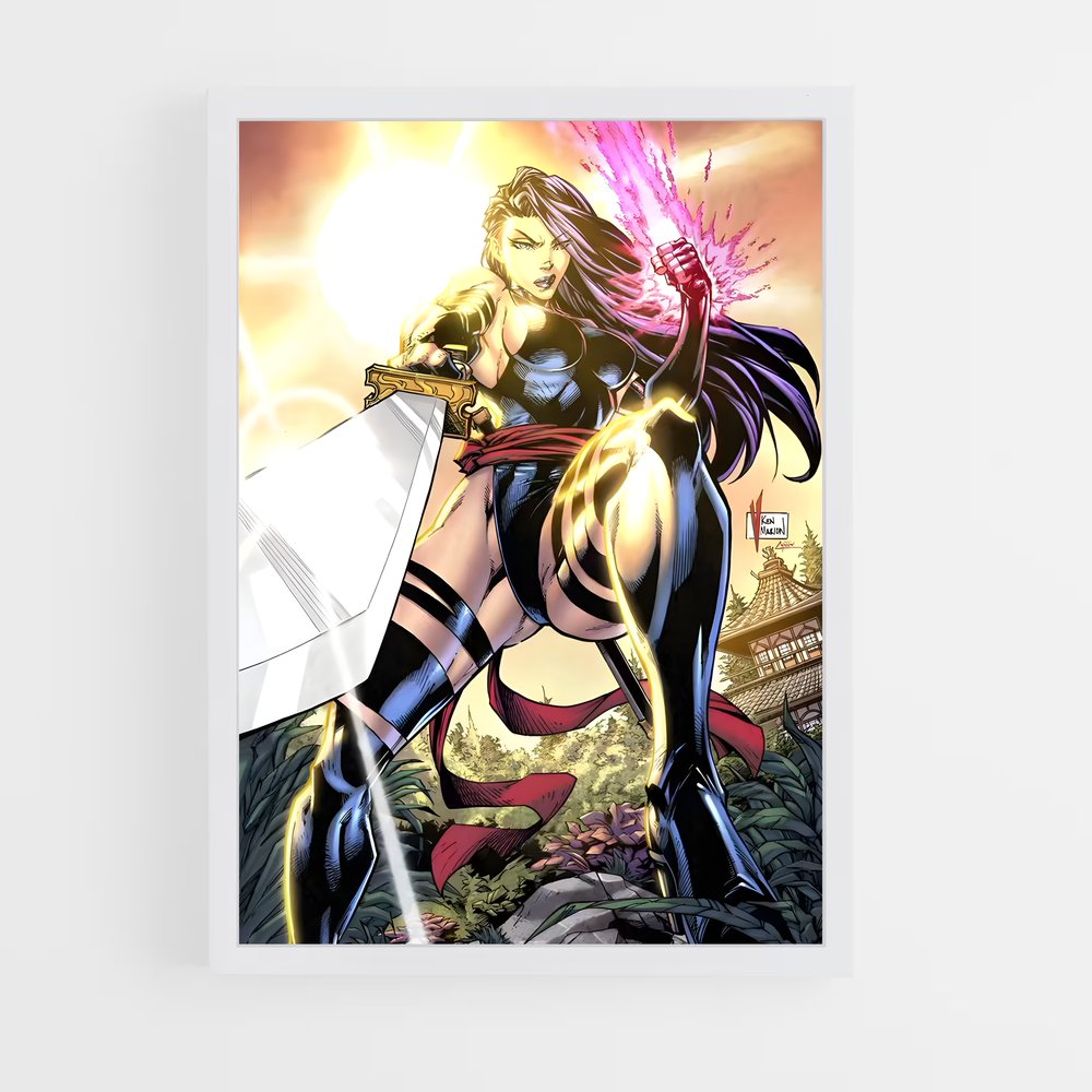 ap-psylocke x-men-8 cadre Blanc