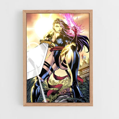 ap-psylocke x-men-8 cadre Bois clair