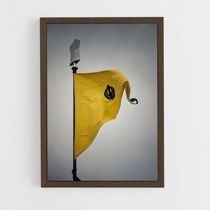 ap-punjab flag-1 cadre Bois foncé