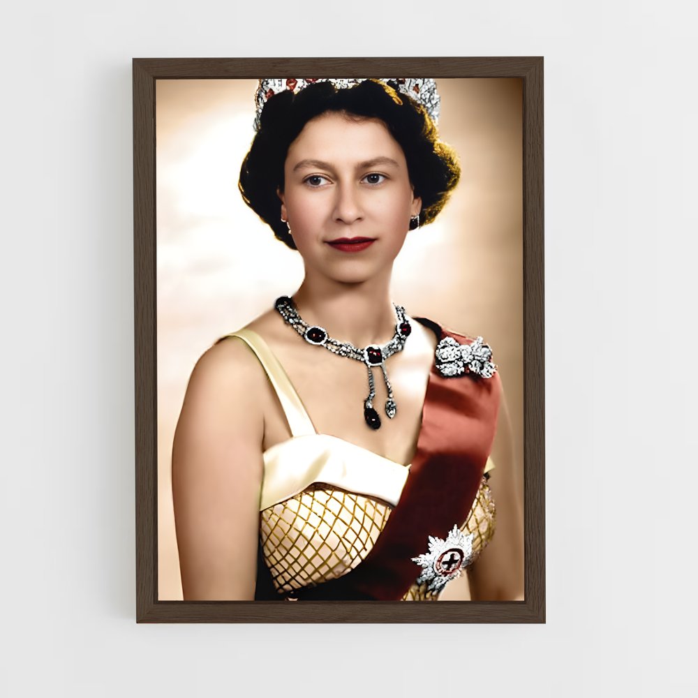 ap-queen elizabeth ii-10 cadre Bois foncé