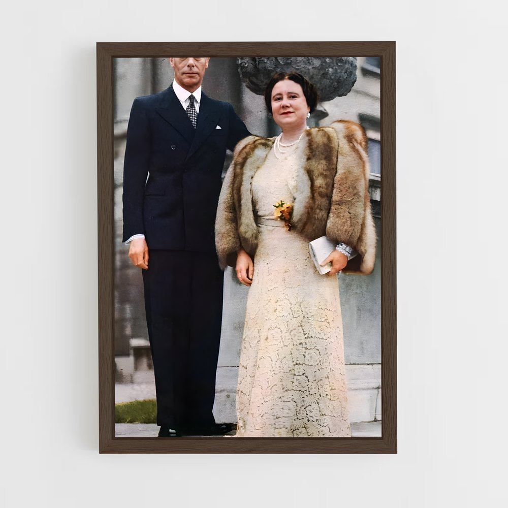 ap-queen elizabeth the queen mother-5 cadre Bois foncé