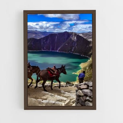ap-quilotoa lake-3 cadre Bois foncé
