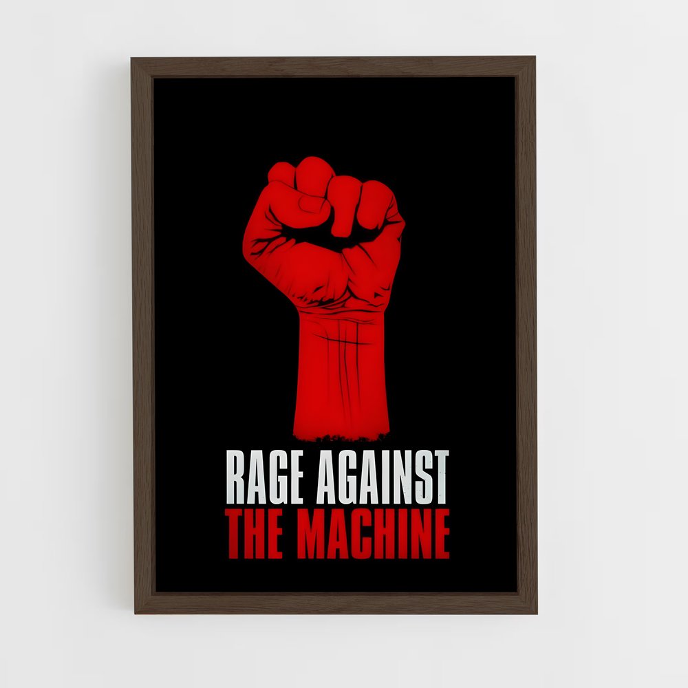 ap-rage against the machine-3 cadre Bois foncé
