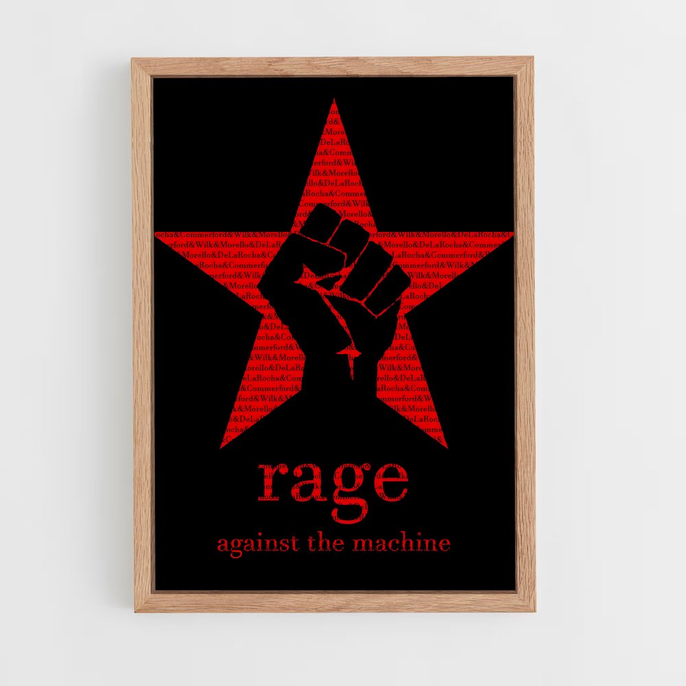 ap-rage against the machine-4 cadre Bois clair