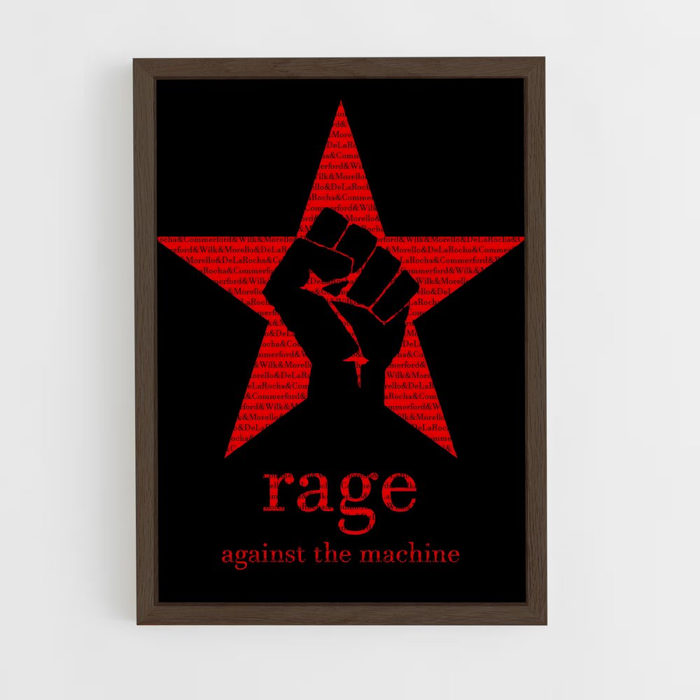 ap-rage against the machine-4 cadre Bois foncé