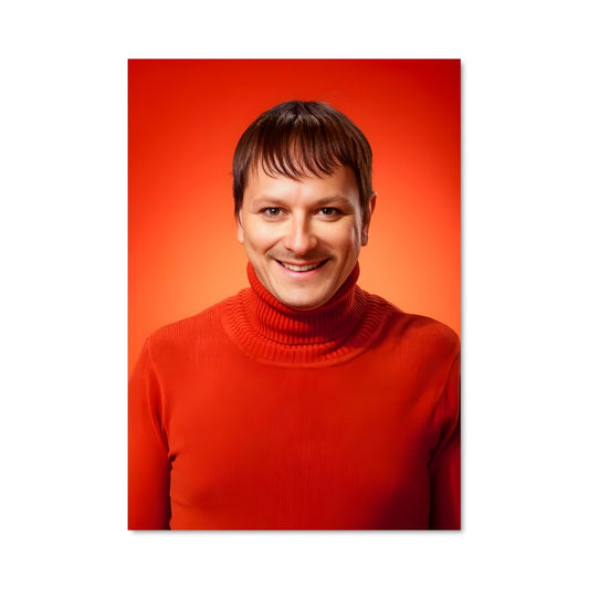 Poster Le Souriant en Rouge