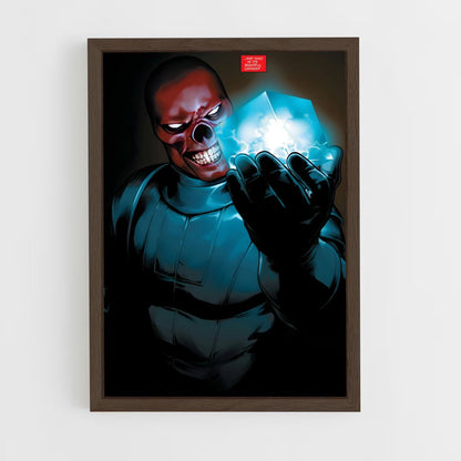 ap-red skull-7 cadre Bois foncé