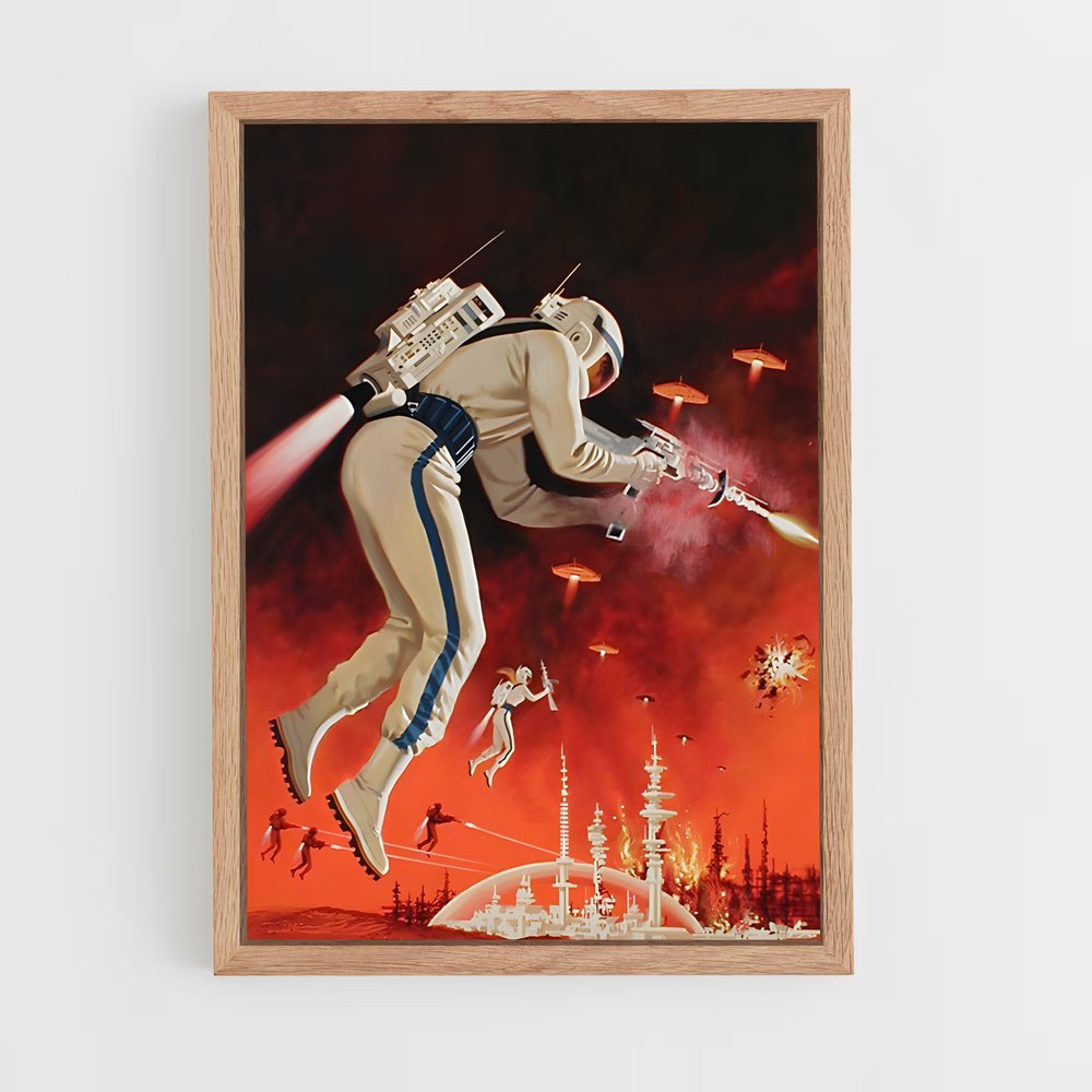 ap-retro sci fi-1 cadre Bois clair