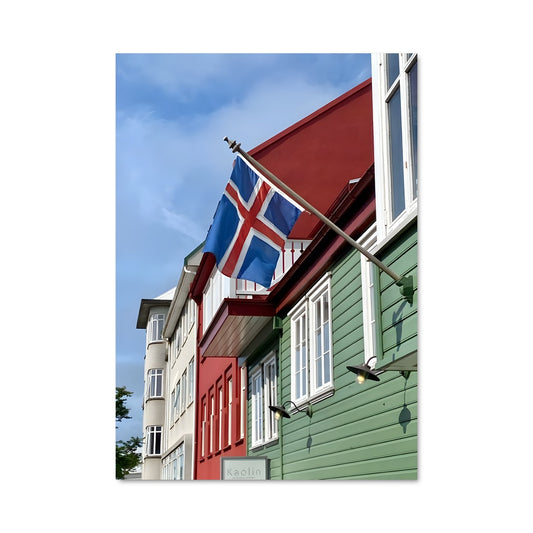 Poster Drapeau de Reykjavik
