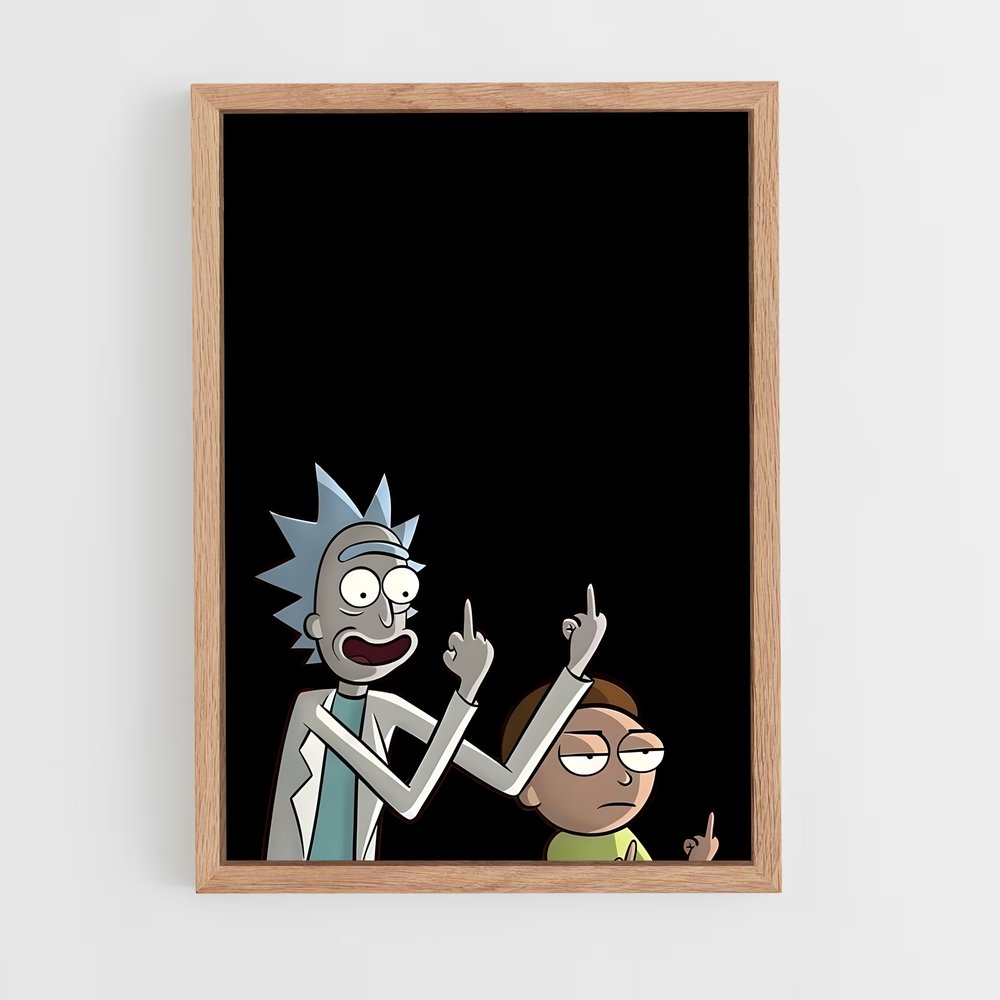 ap-rick and morty-1 cadre Bois clair