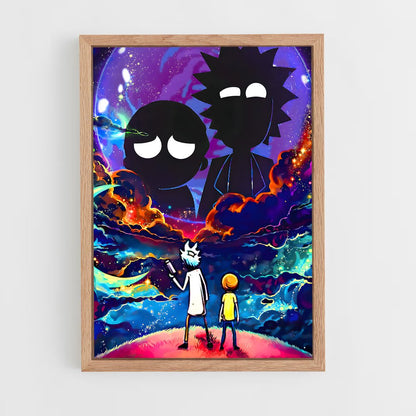ap-rick and morty-10 cadre Bois clair