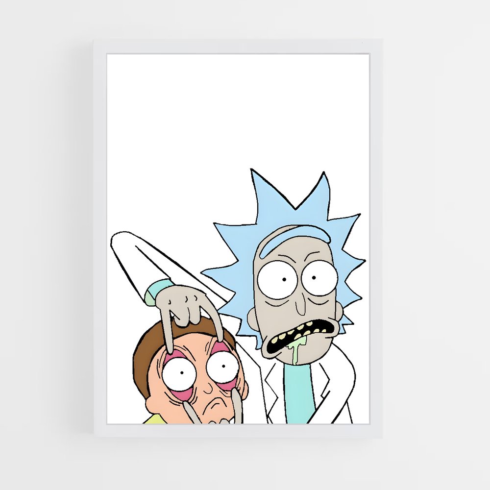 ap-rick and morty-3 cadre Blanc