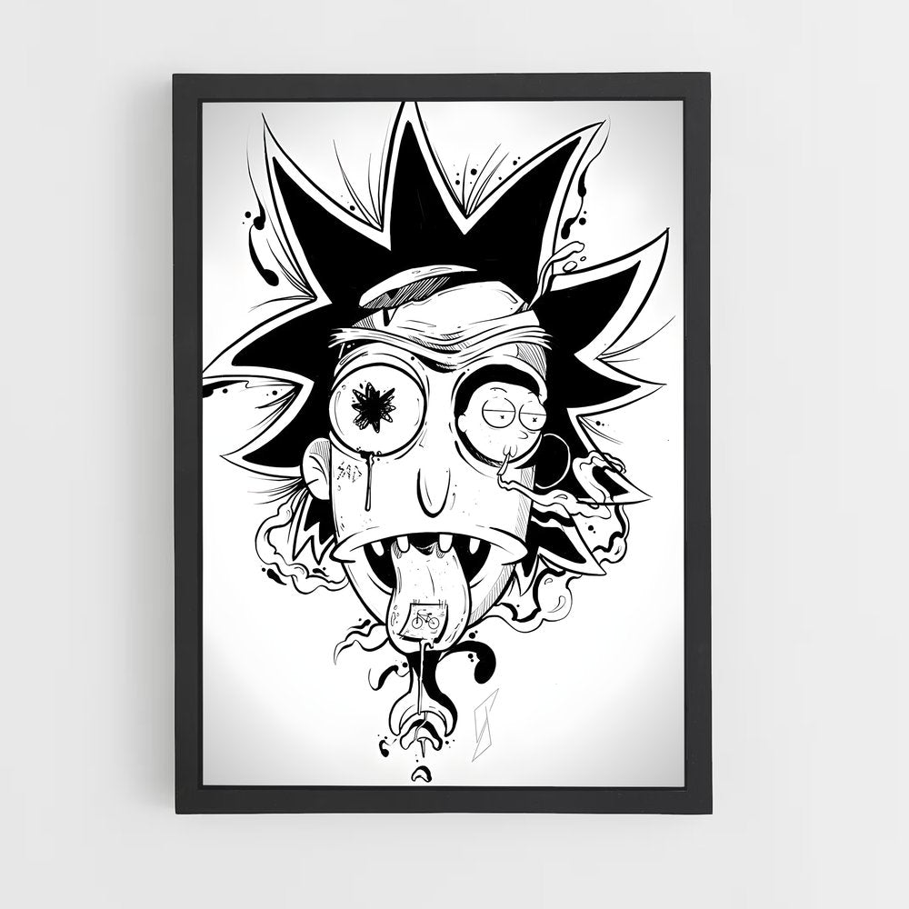 ap-rick and morty-4 cadre Noir