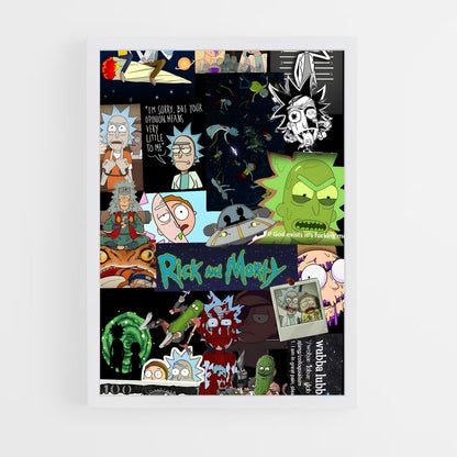 ap-rick and morty-5 cadre Blanc