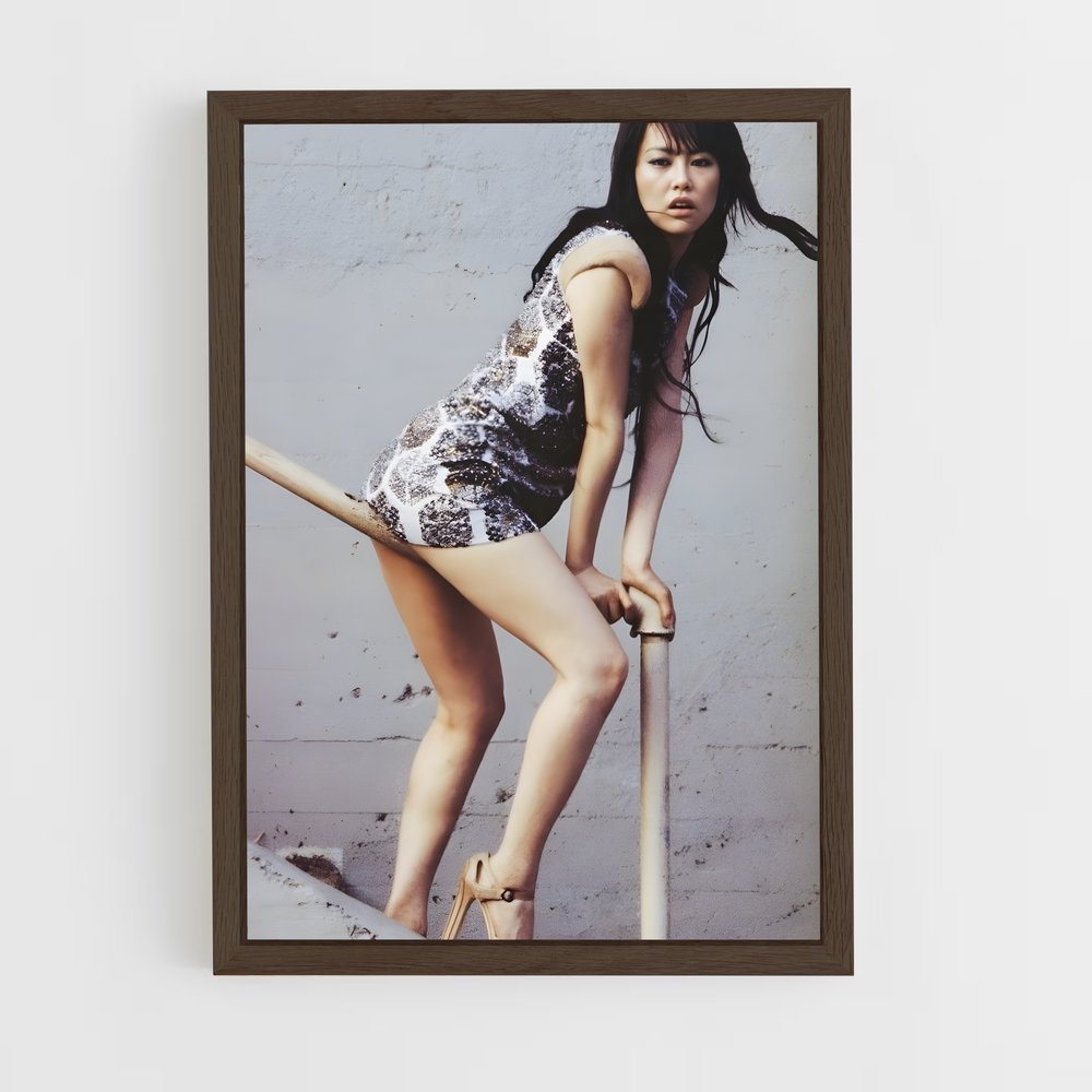 ap-rinko kikuchi-5 cadre Bois foncé