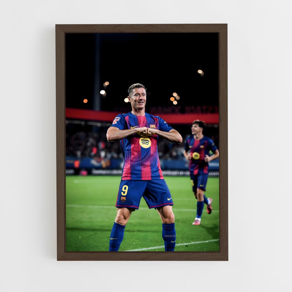 ap-robert lewandowski-3 cadre Bois foncé