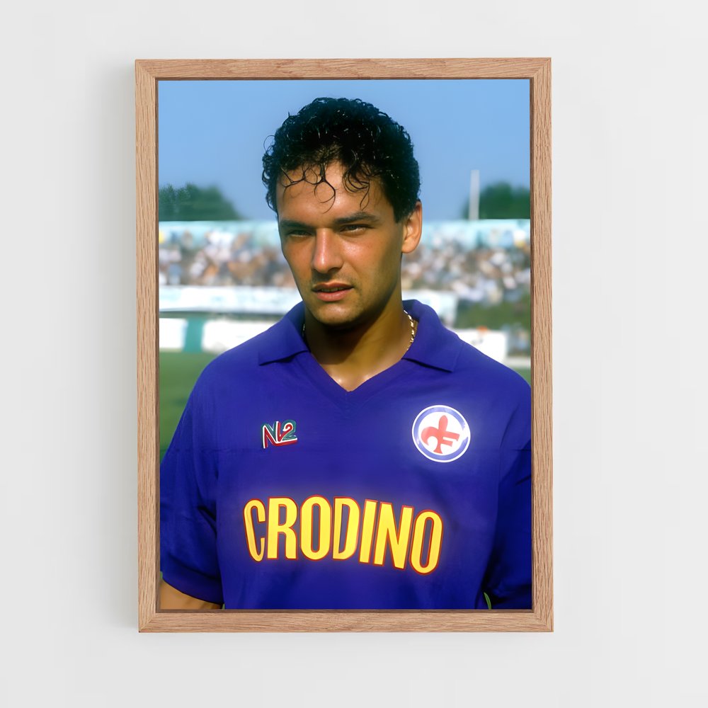 ap-roberto baggio-10 cadre Bois clair