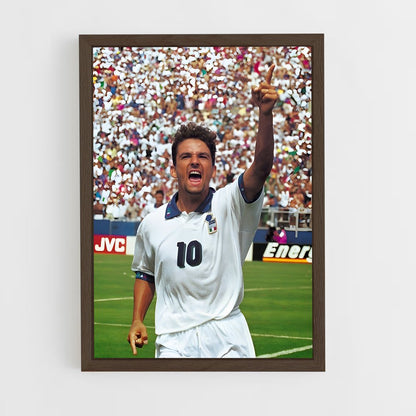 ap-roberto baggio-12 cadre Bois foncé