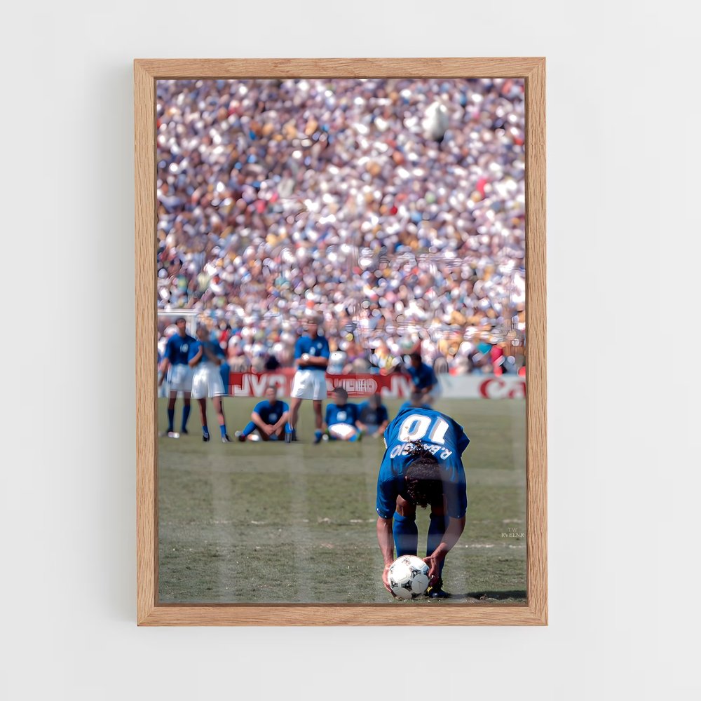 ap-roberto baggio-8 cadre Bois clair