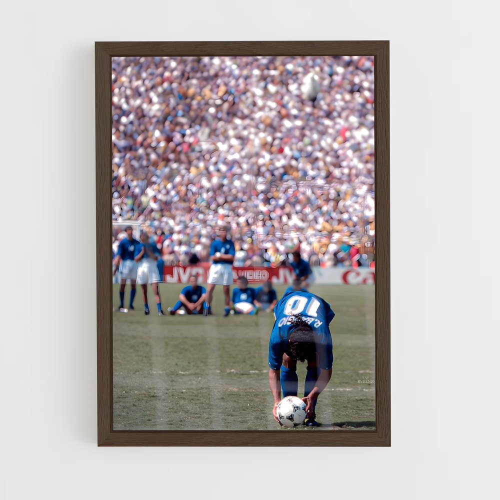 ap-roberto baggio-8 cadre Bois foncé