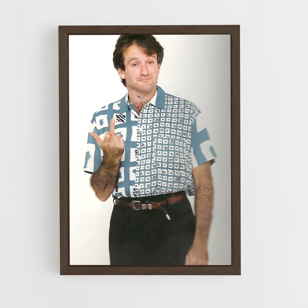ap-robin williams-1 cadre Bois foncé
