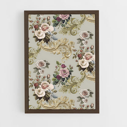 ap-rococo patterns-3 cadre Bois foncé
