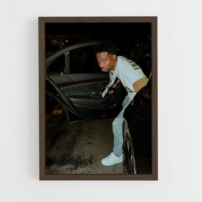 ap-roddy ricch-6 cadre Bois foncé