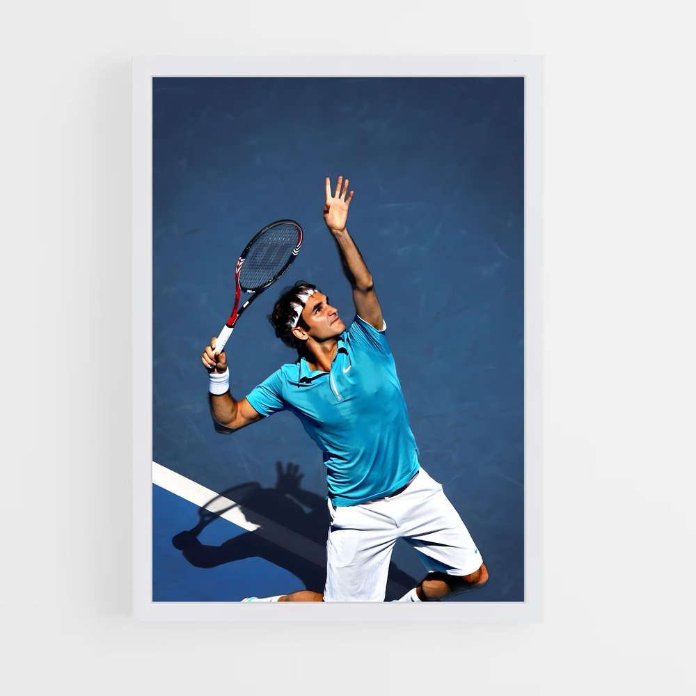 ap-roger federer-10 cadre Blanc