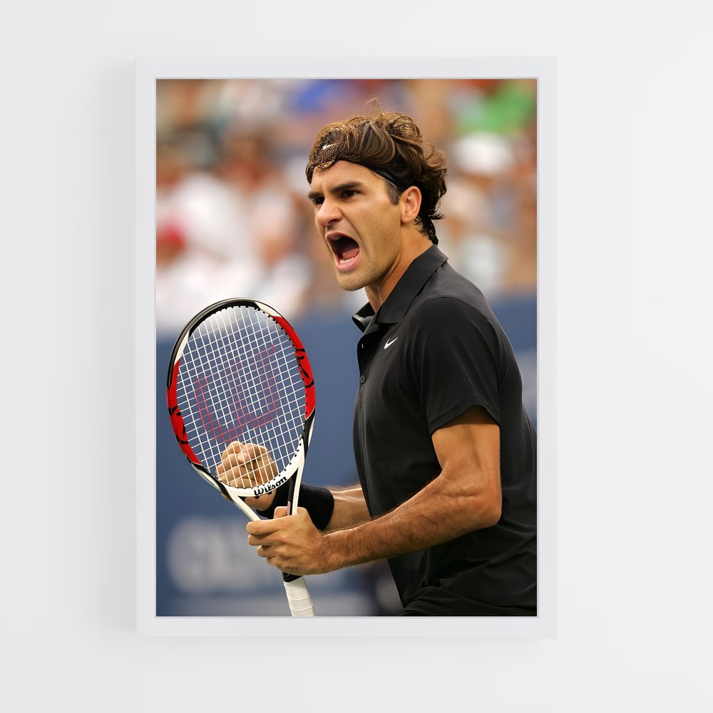 ap-roger federer-14 cadre Blanc