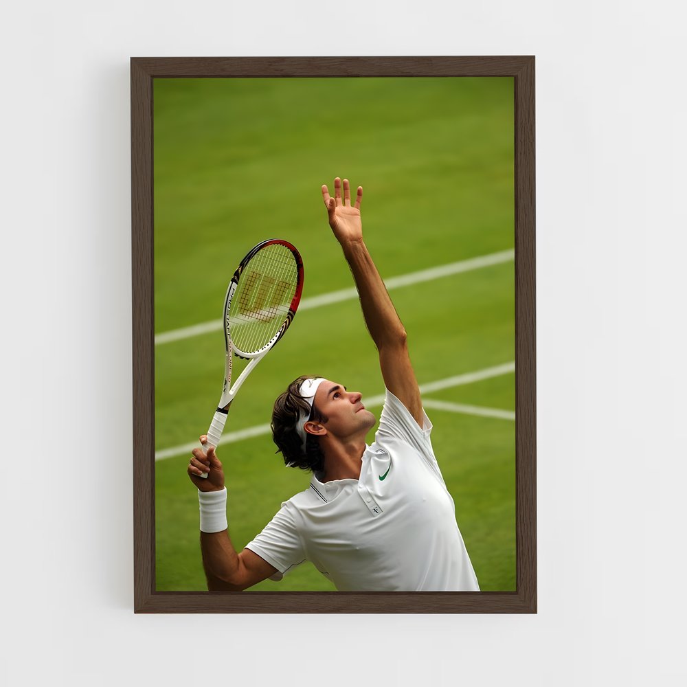 ap-roger federer-2 cadre Bois foncé