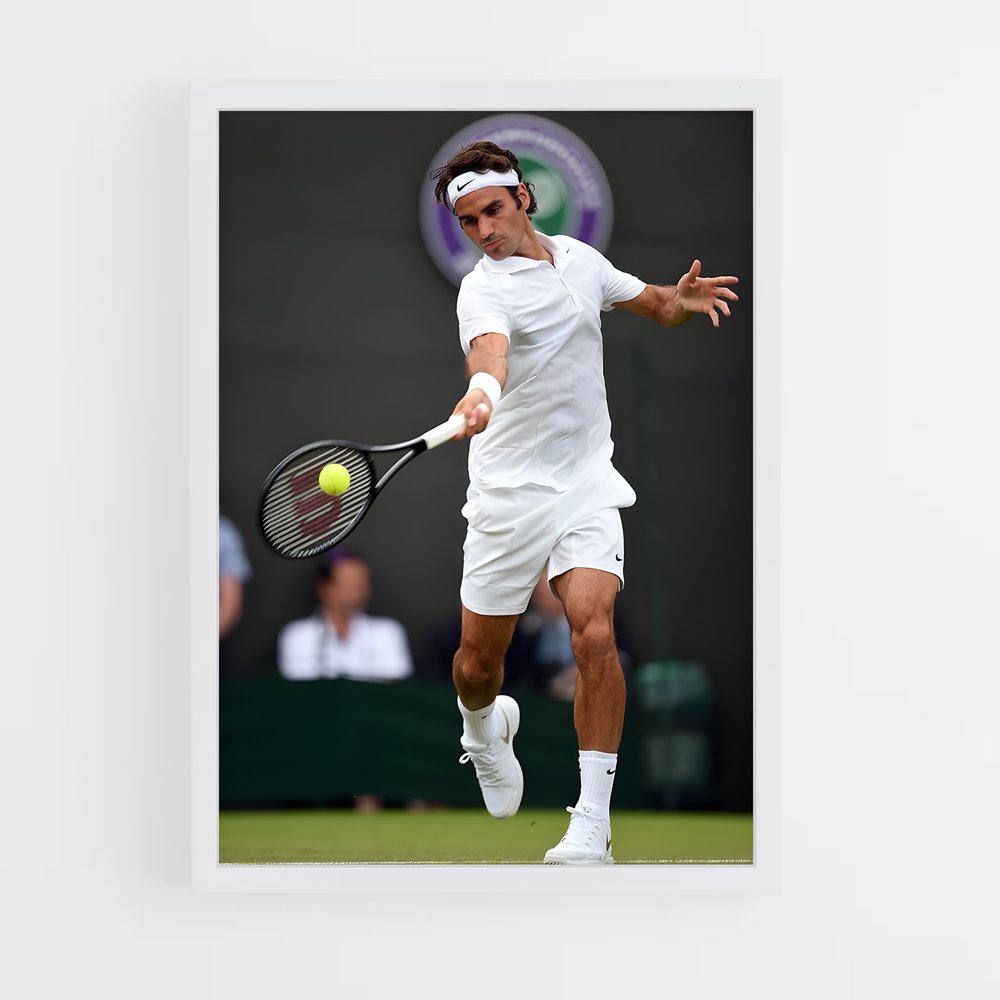 ap-roger federer-6 cadre Blanc