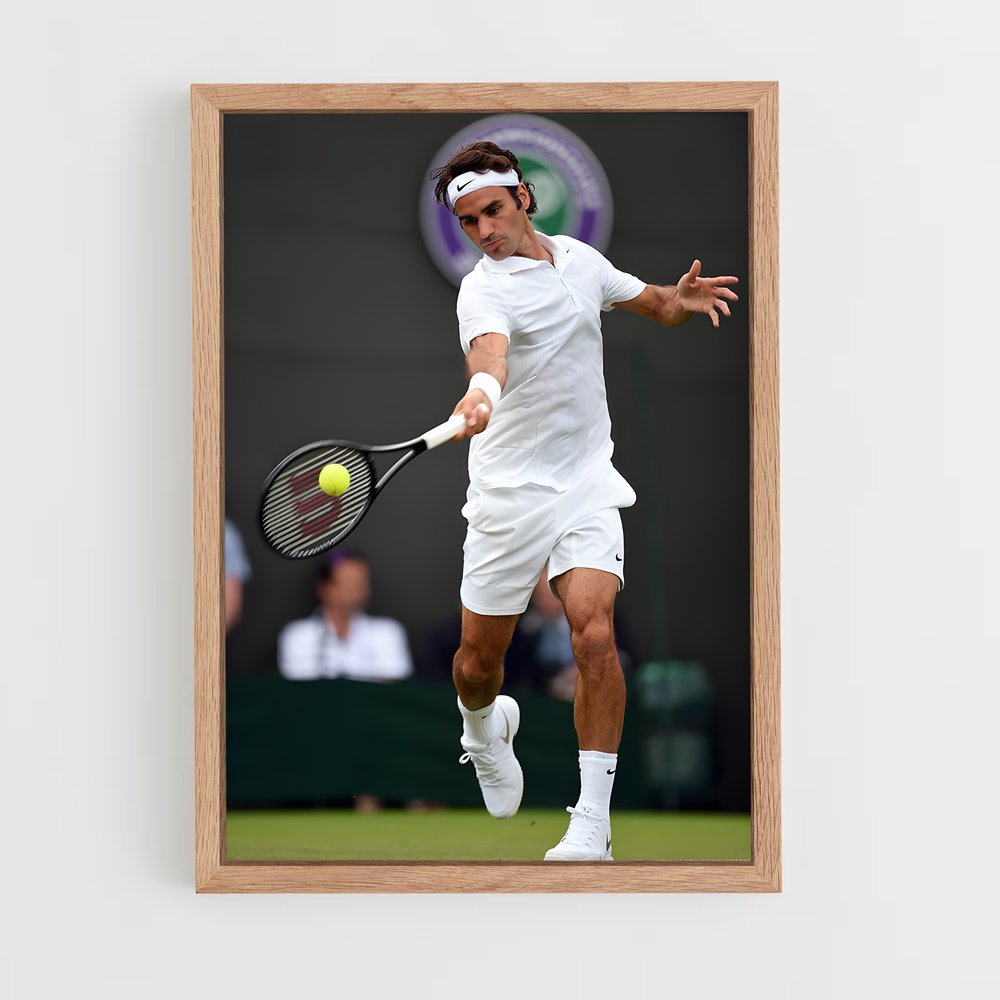 ap-roger federer-6 cadre Bois clair