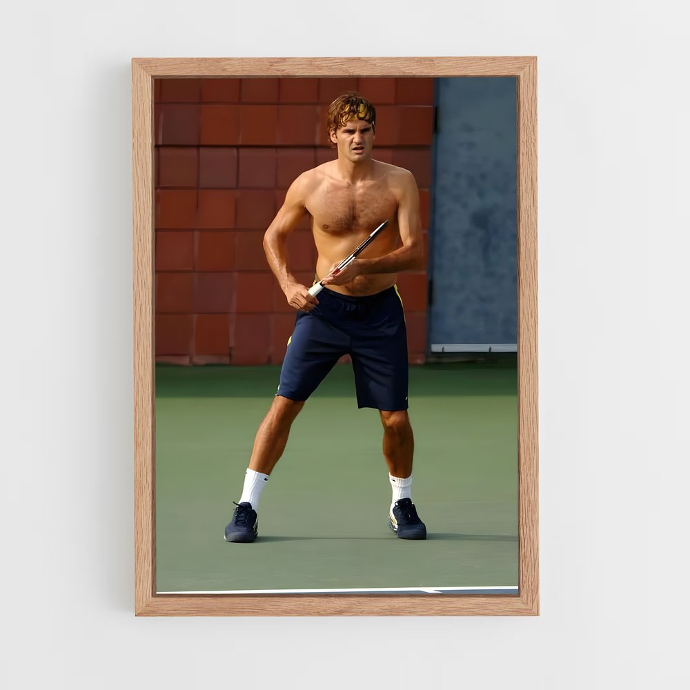 ap-roger federer-8 cadre Bois clair