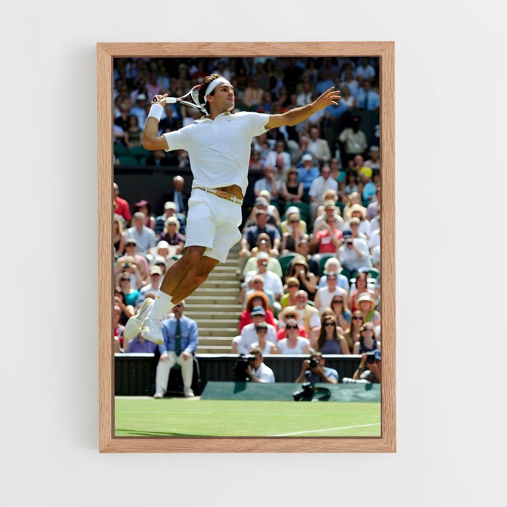 ap-roger federer-9 cadre Bois clair