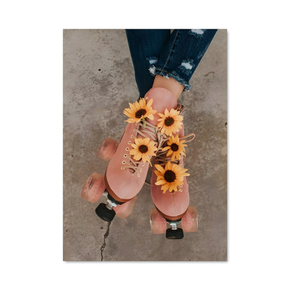 Poster Patinage en Fleurs