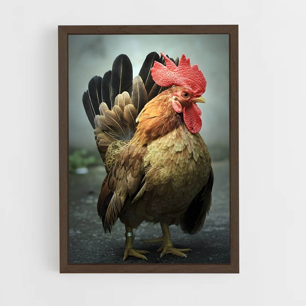 ap-rooster-5 cadre Bois foncé