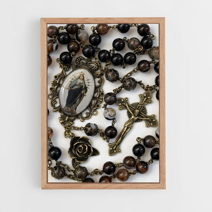 ap-rosary-9 cadre Bois clair
