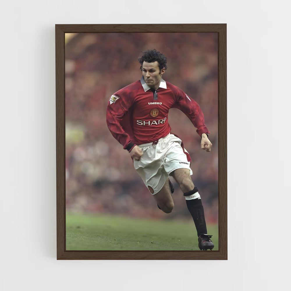 ap-ryan giggs-3 cadre Bois foncé