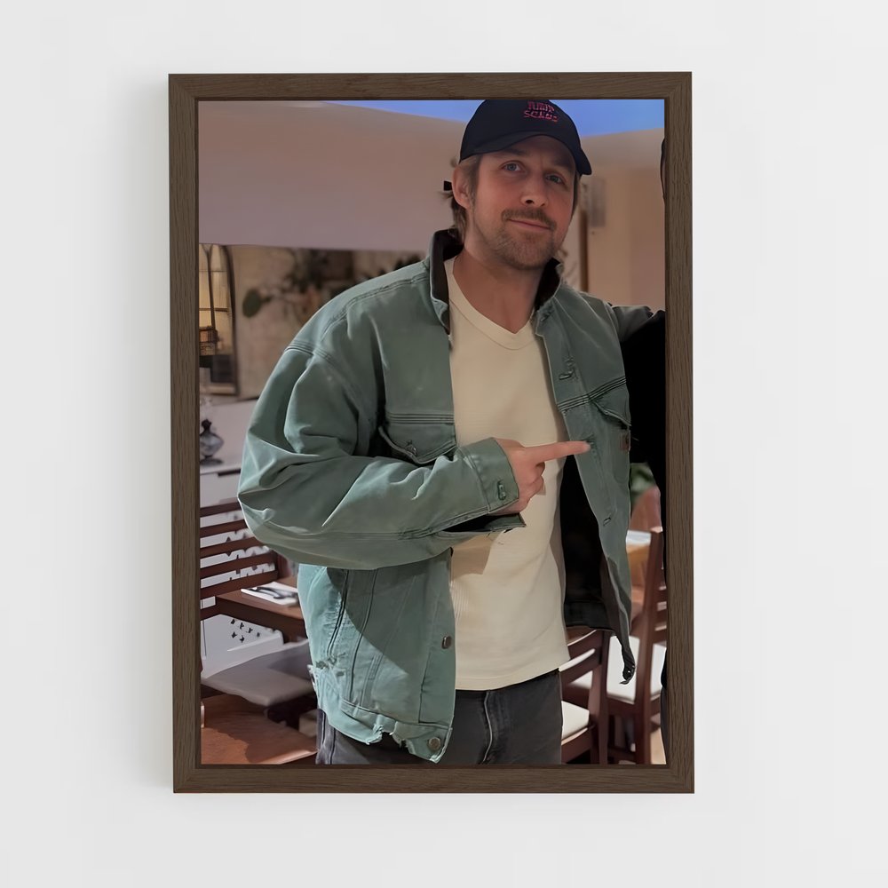 ap-ryan gosling-4 cadre Bois foncé