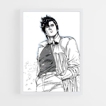 ap-ryo saeba-3 cadre Blanc