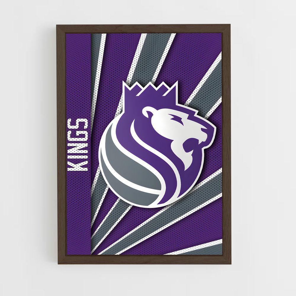 ap-sacramento kings-15 cadre Bois foncé
