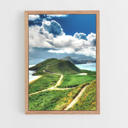ap-saint kitts and nevis-1 cadre Bois clair
