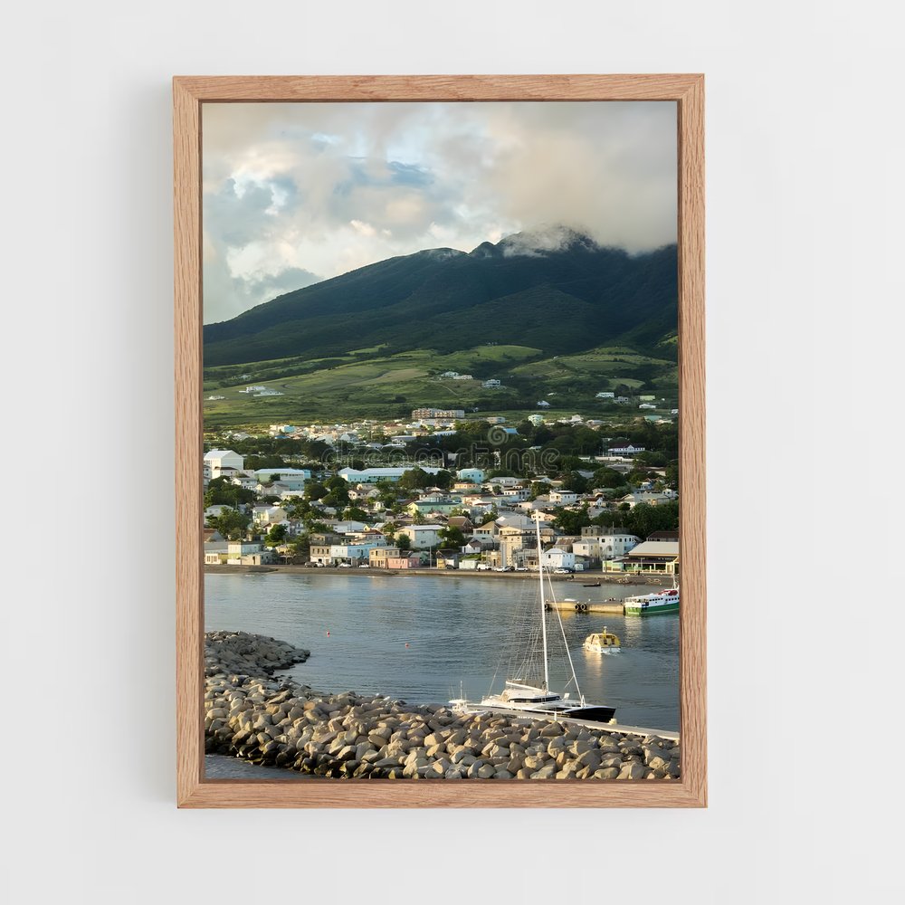 ap-saint kitts and nevis-10 cadre Bois clair