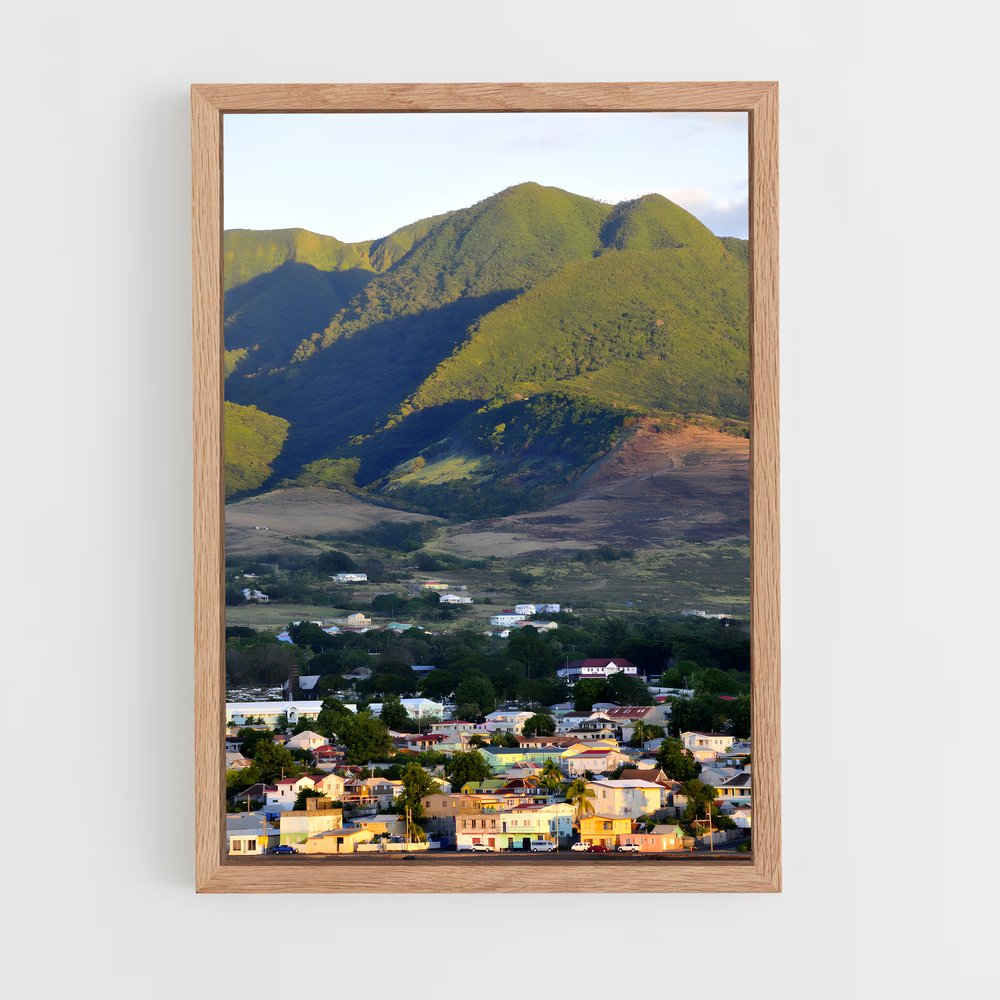 ap-saint kitts and nevis-2 cadre Bois clair