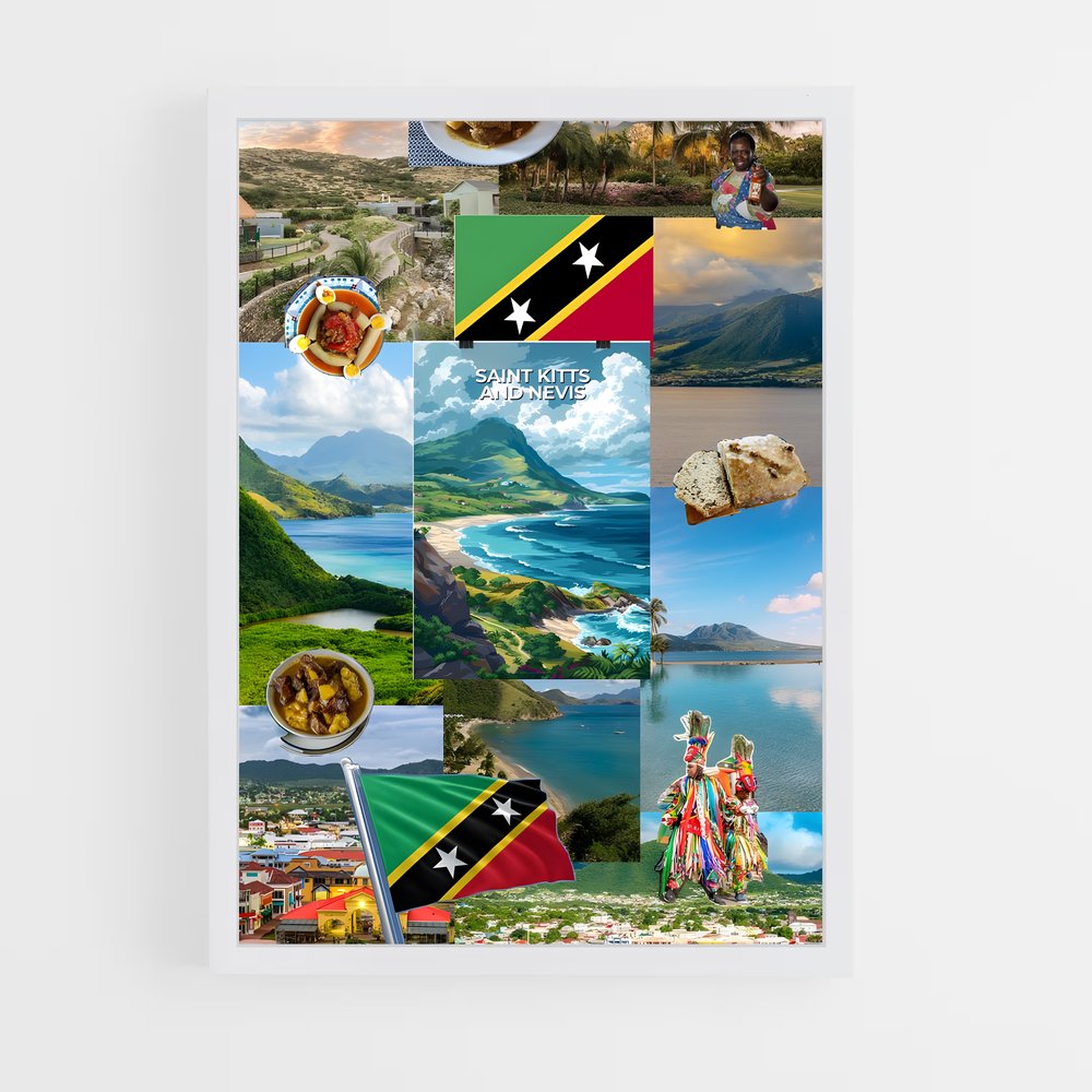 ap-saint kitts and nevis-3 cadre Blanc