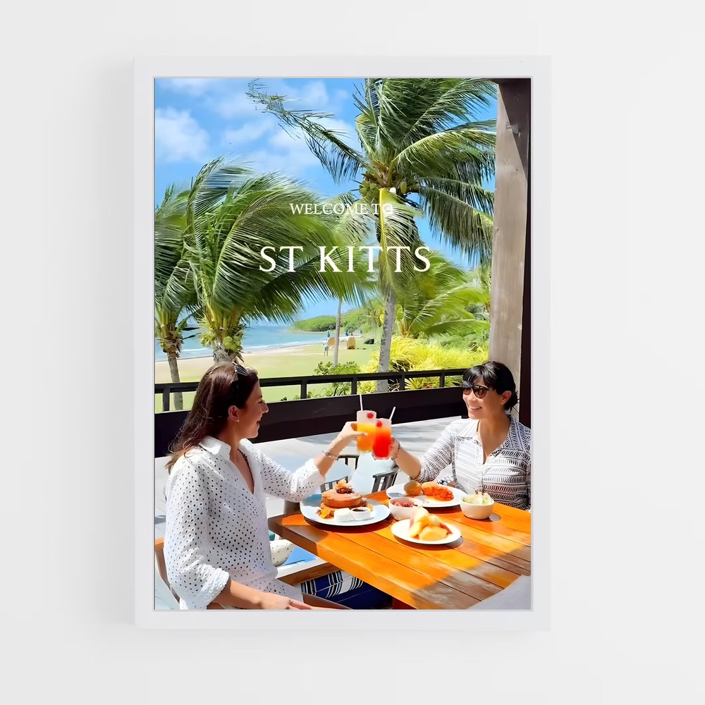 ap-saint kitts and nevis-4 cadre Blanc